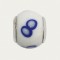 Biba bead white with blue / white dot