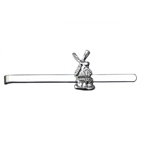 Krawattenklammer versilbert mühle 7 cm