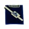 Tie clip silver mill delft blue rectangle