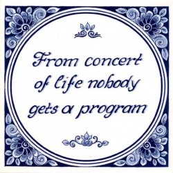Tile delft blue saying concert 15 x 15 cm Tile delft blue saying concert 15 x 15 cm