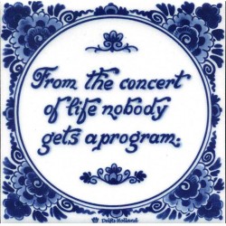 Delft blue tile concert of life Delft blue tile concert of life