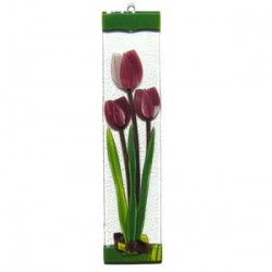 Rahme glas tulpe bordeaux 7 x 30 cm Rahme glas tulpe bordeaux 7 x 30 cm