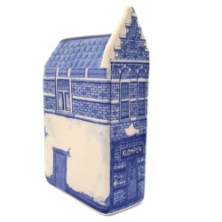 Canal house delft blue wooden shoe shop