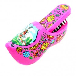 Houten klomp borstel fel roze Houten klomp borstel fel roze