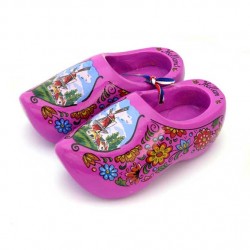 Houten klompen 14 cm holland paars Houten klompen 14 cm holland paars