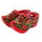Houten klompjes 10 cm rood goud
