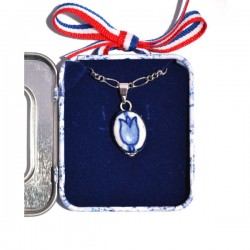 Halskette delfter blau tulpe in souvenir dose Halskette delfter blau tulpe in souvenir dose