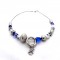 Ketting delfts blauwe kraal ring molen 53 cm
