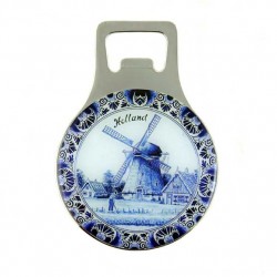 Koelkastmagneet flesopener delfts blauw Koelkastmagneet flesopener delfts blauw