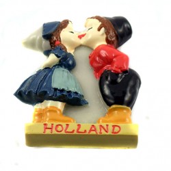 Kühlschrankmagnet küssenden paares holland farbe polystone 5 cm Kühlschrankmagnet küssenden paares holland farbe polystone 5 cm