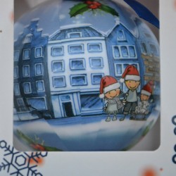 Weihnachtskugel delfter kanalhäusern geschenbox Weihnachtskugel delfter kanalhäusern geschenbox