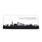 Magnet rotterdam skyline black epoxy