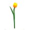 Mini houten tulp glans geel oranje 18 cm