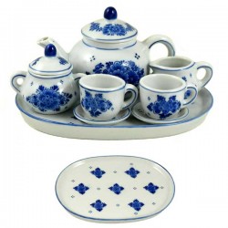 Miniatur tee geschirr delfter blau bloemen Miniatur tee geschirr delfter blau bloemen