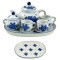 Miniatuur thee servies delfts blauw bloem