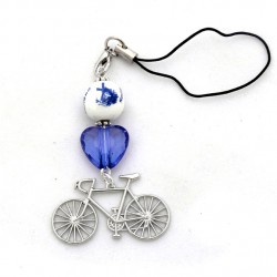 Mobielhanger delfts blauw kraal fiets Mobielhanger delfts blauw kraal fiets