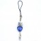 Cell phone keychain  delft blue bead heart cloggy
