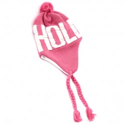 Nepal muts holland roze wit vlechtjes pompoen Nepal muts holland roze wit vlechtjes pompoen