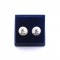 Oorbellen stekers verzilverd delfts blauwe steen 10 mm