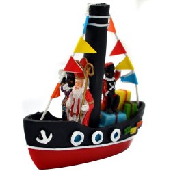 Heiligen nikolaus mit knecht am boot polystone statue 10 cm Heiligen nikolaus mit knecht am boot polystone statue 10 cm