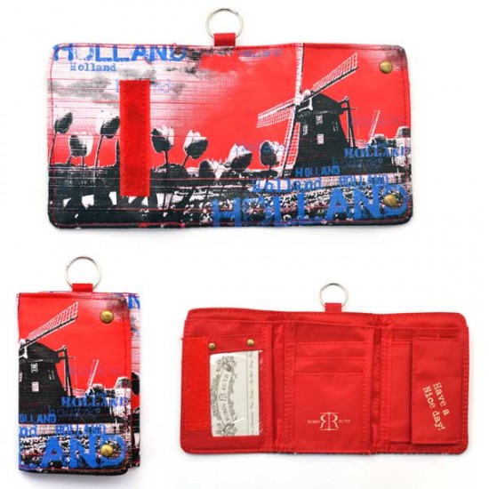 Portemonnee holland molen rood blauw robin ruth