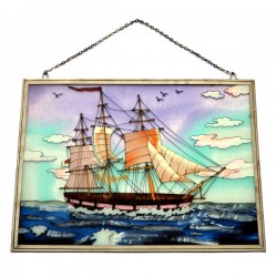 Fensterdekoration segelschiff blau gross Fensterdekoration segelschiff blau gross
