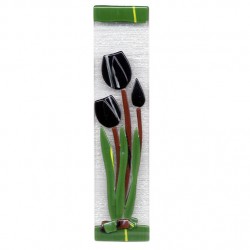 Rahme glas tulpen zwart 7 x 30 cm Rahme glas tulpen zwart 7 x 30 cm