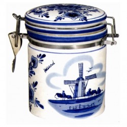 Sirup waffeln topf delfter blau blumen mühle 14 cm Sirup waffeln topf delfter blau blumen mühle 14 cm