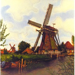 Tile windmill boat van hunnik color Tile windmill boat van hunnik color