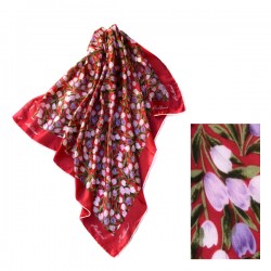 Seidenschal tulpe bordeaux holland 74 x 74 cm Seidenschal tulpe bordeaux holland 74 x 74 cm