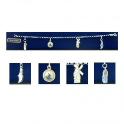 Silbernen armbänder 18 cm mit 4 charme Silbernen armbänder 18 cm mit 4 charme